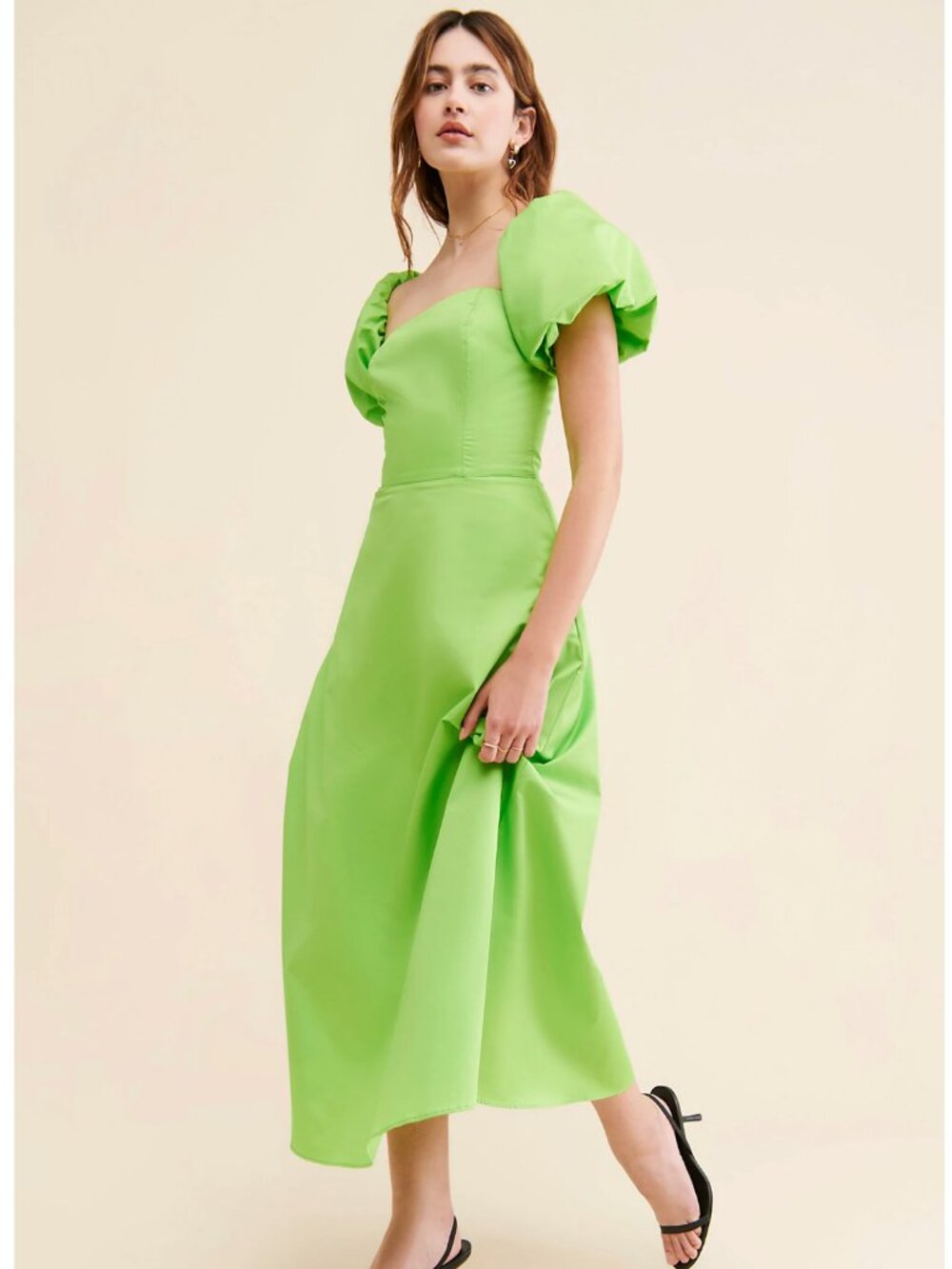 Kasia Rhea Puff-Sleeve Maxi Dress Secondhand M
